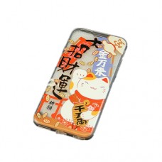 iPhone 6 6s Plus 5.5 - Japanese Lucky Cat Wealth Clear TPU Soft Phone Protective Cover Case